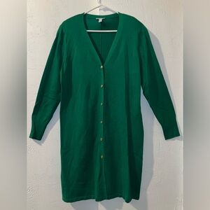 Susan Graver from QVC Green Liquid Knit Midi Dress